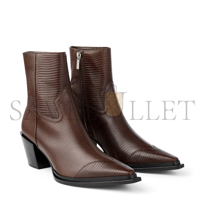 JIMMY CHOO CECE ANKLE BOOT 60 COFFEE LIZARD PRINTED LEATHER ANKLE BOOTS CECEAB60CWN JIMMY CHOO CECE ANKLE BOOT 60 COFFEE LIZARD PRINTED LEATHER ANKLE BOOTS CECEAB60CWN